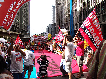 Marcha de abertura do Fórum Social Mundial 2010, em Porto Alegre, dia 25 de janeiro