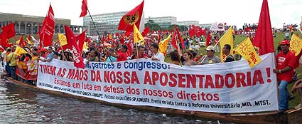 Marcha Nacional a Brasília em Defesa dos Direitos, em 24 de outubro de 2007