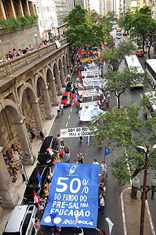 Marcha de abertura do Fórum Social Mundial 2010, em Porto Alegre, dia 25 de janeiro