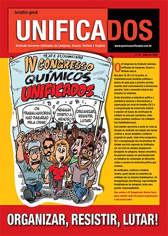 Capa do material de convocação para o 4º Congresso do Unificados - em 19, 20 e 21 de junho de 2009