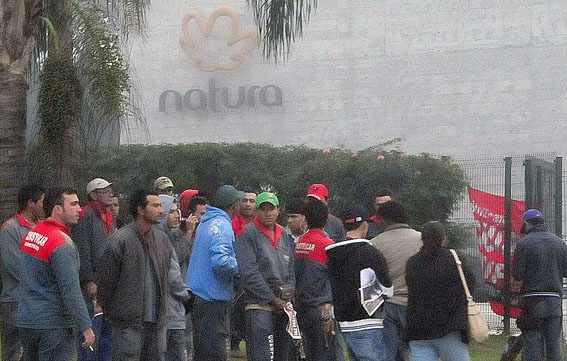 Ato do Unificados na Natura, em Cajamar, pelo Dia Nacional de Lutas