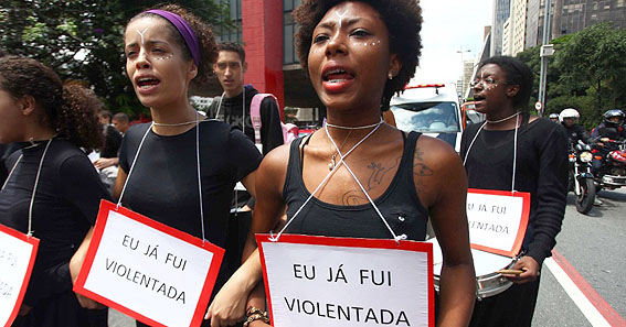 Ato pelo Dia Internacional da Mulher, em 8 de Março, na avenida Paulista, em São Paulo