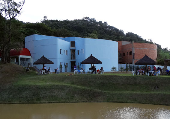 Vista geral do espaço de hospedagem em construção no Cefol da Regional Campinas